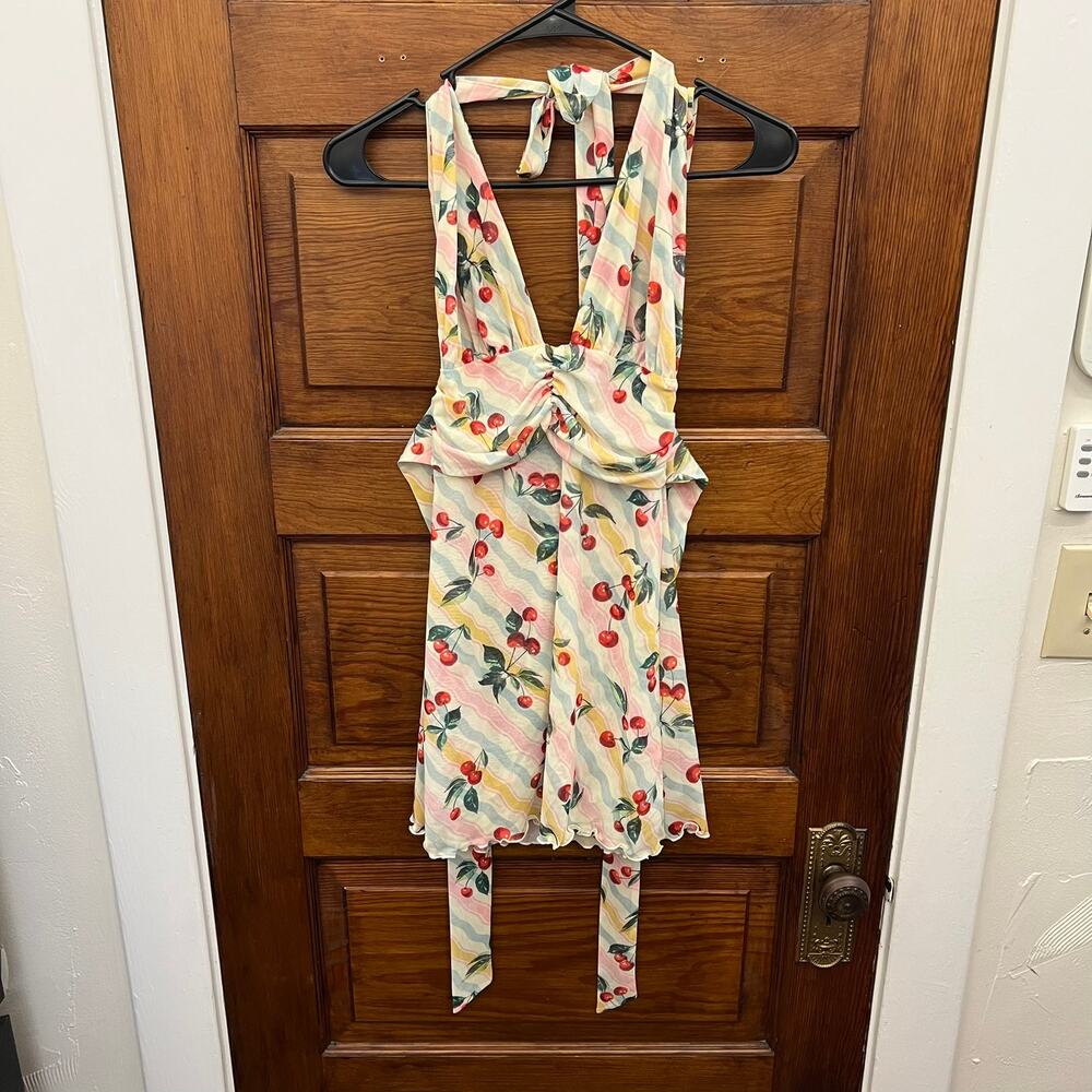RESA Clint Mini Dress in cherry print NWT's sz SMALL Women's $138